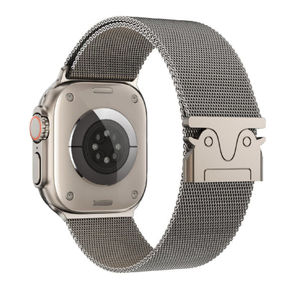 Magnetic Umbrella Buckle Milanese Stainless Steel Strap for Apple Watch