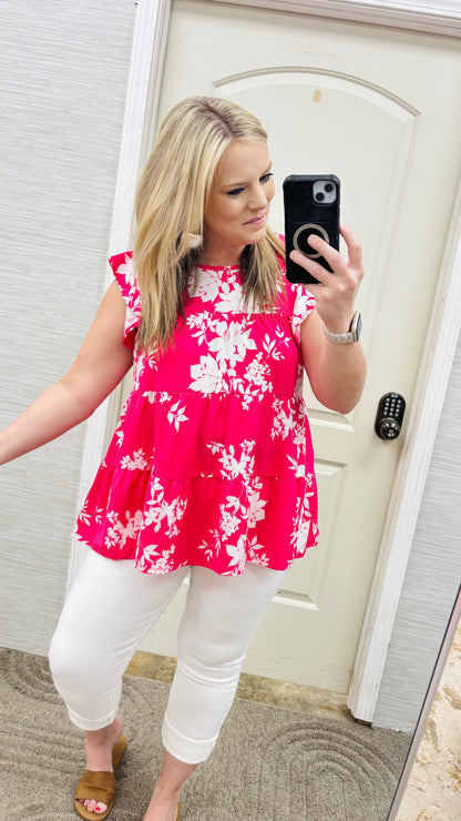 Hot Pink Petals Blouse