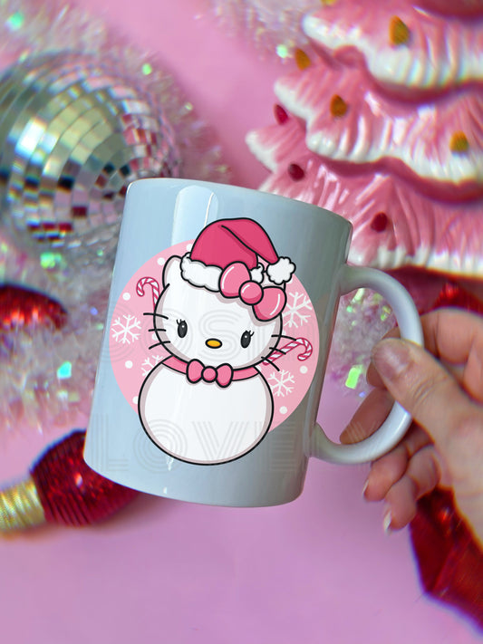Pink Snowman KH 12oz Mug