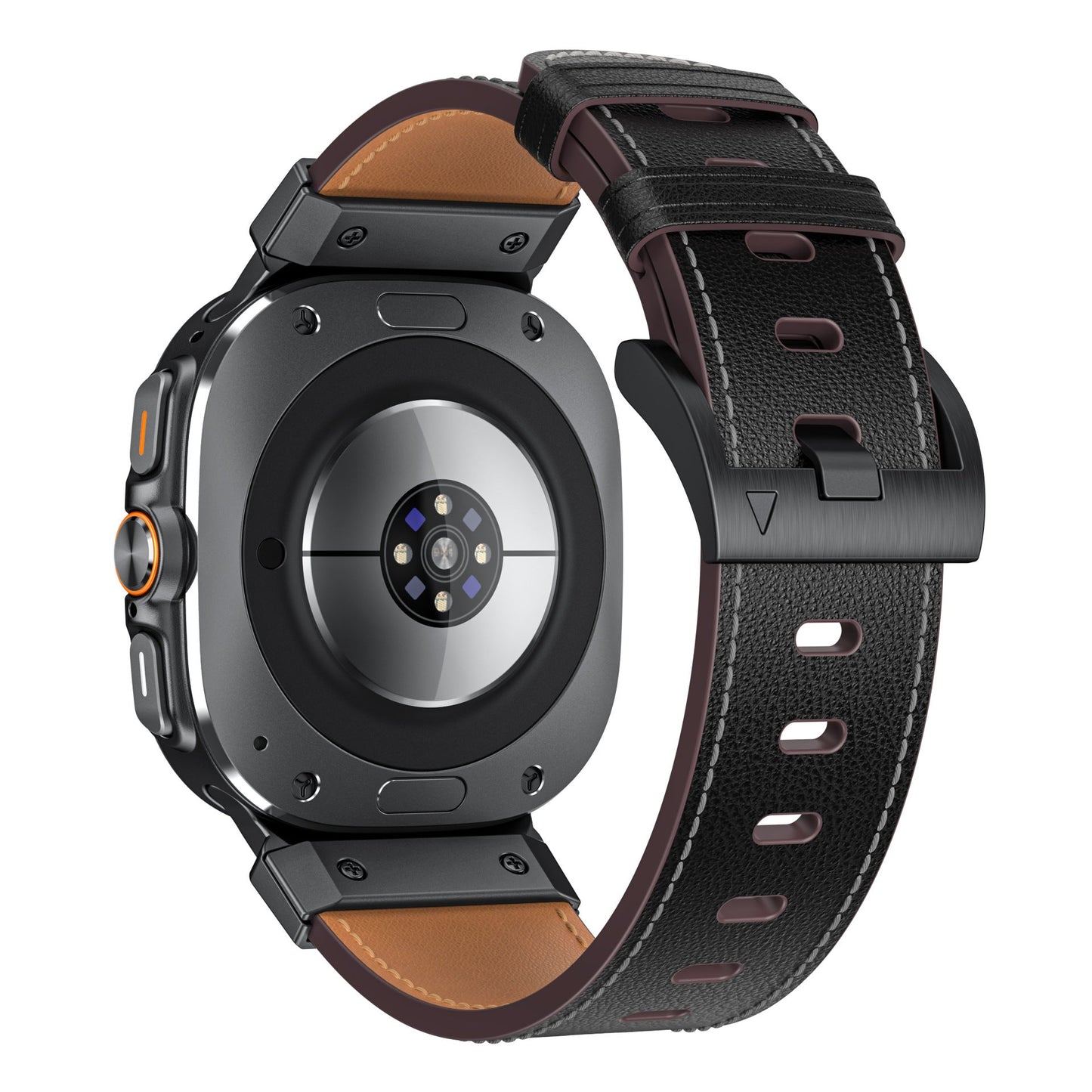 Mecha Bezel Leather Strap for Galaxy Watch 20mm