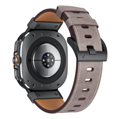 Mecha Bezel Leather Strap for Galaxy Watch 20mm