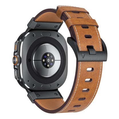 Mecha Bezel Leather Strap for Galaxy Watch 20mm
