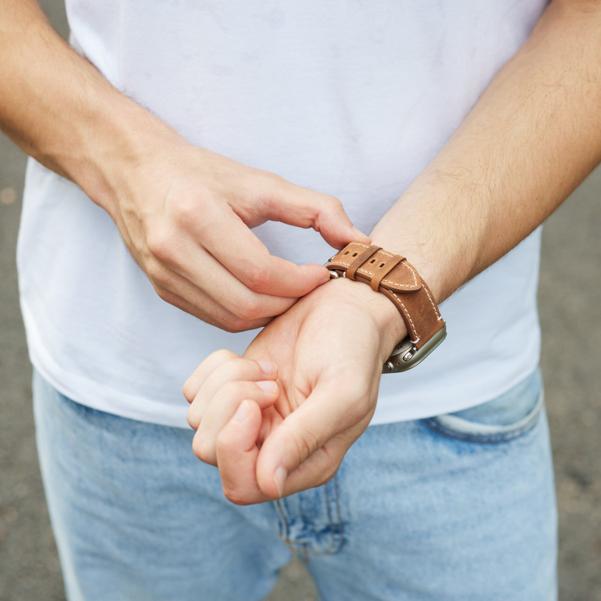 Universal Vintage Leather Band – 20-26mm for Apple Watch & Traditional Watches – Italian Cowhide