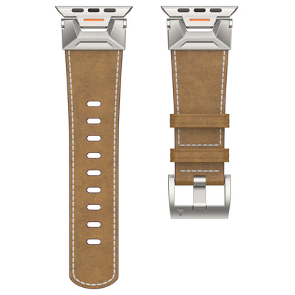 Mecha-Inspired Vintage Leather Band for Apple Watch