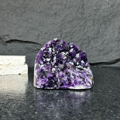 Large crystals (2 Lb) Amethyst geode with Agate formations