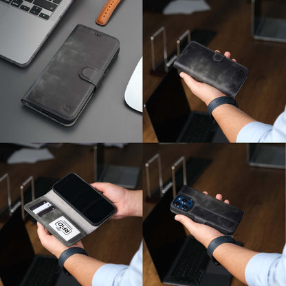 Casper Leather iPhone 15 Pro Max Wallet Case | Detachable MagSafe Compatible RFID Protection