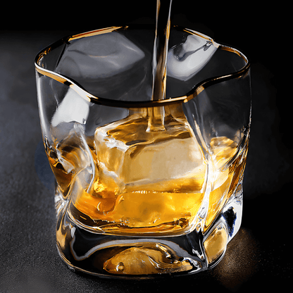 Gold Hoshi Japanese Crystal Whisky Glass