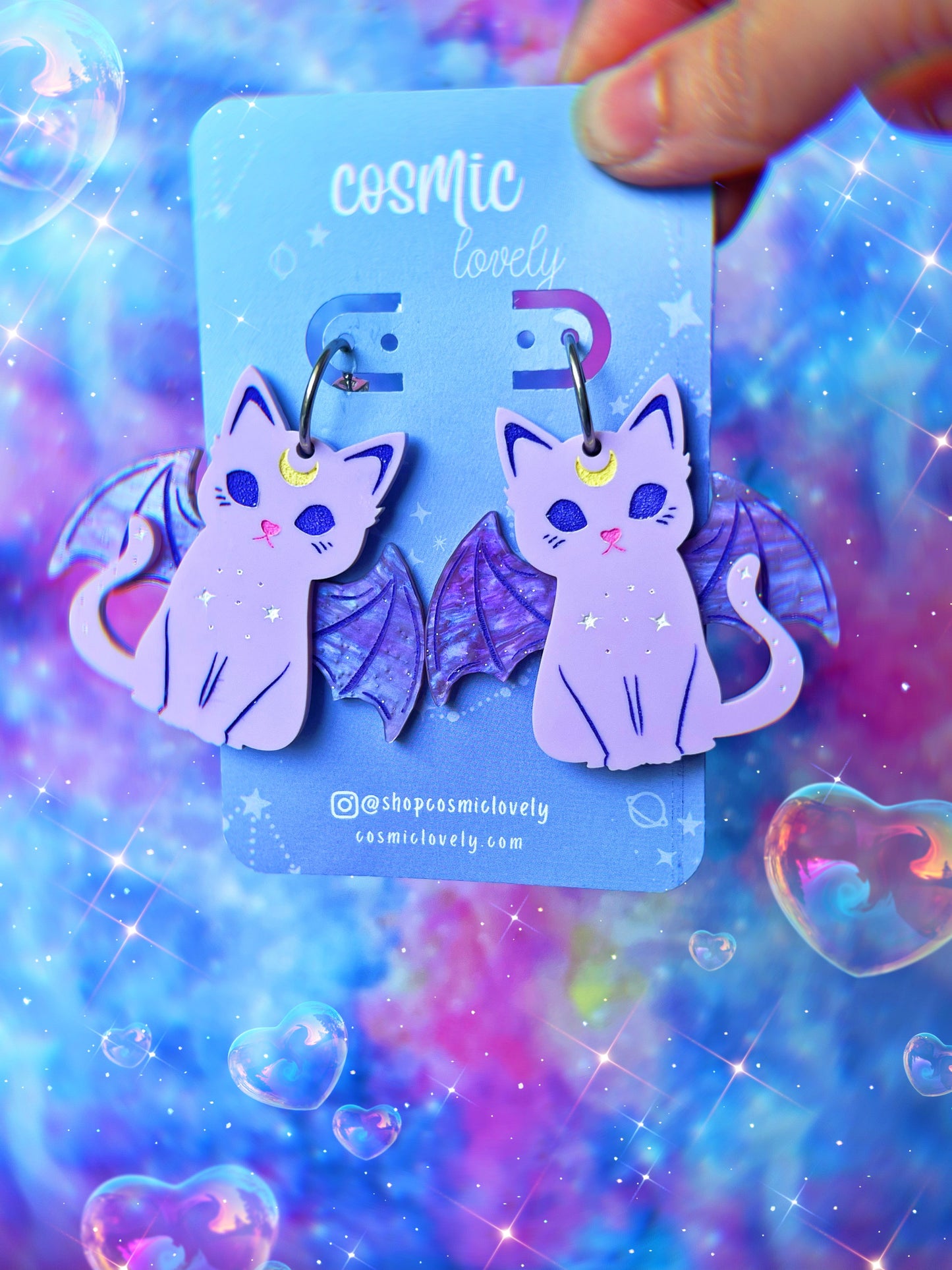 My Familiar Kitty Bat Earrings