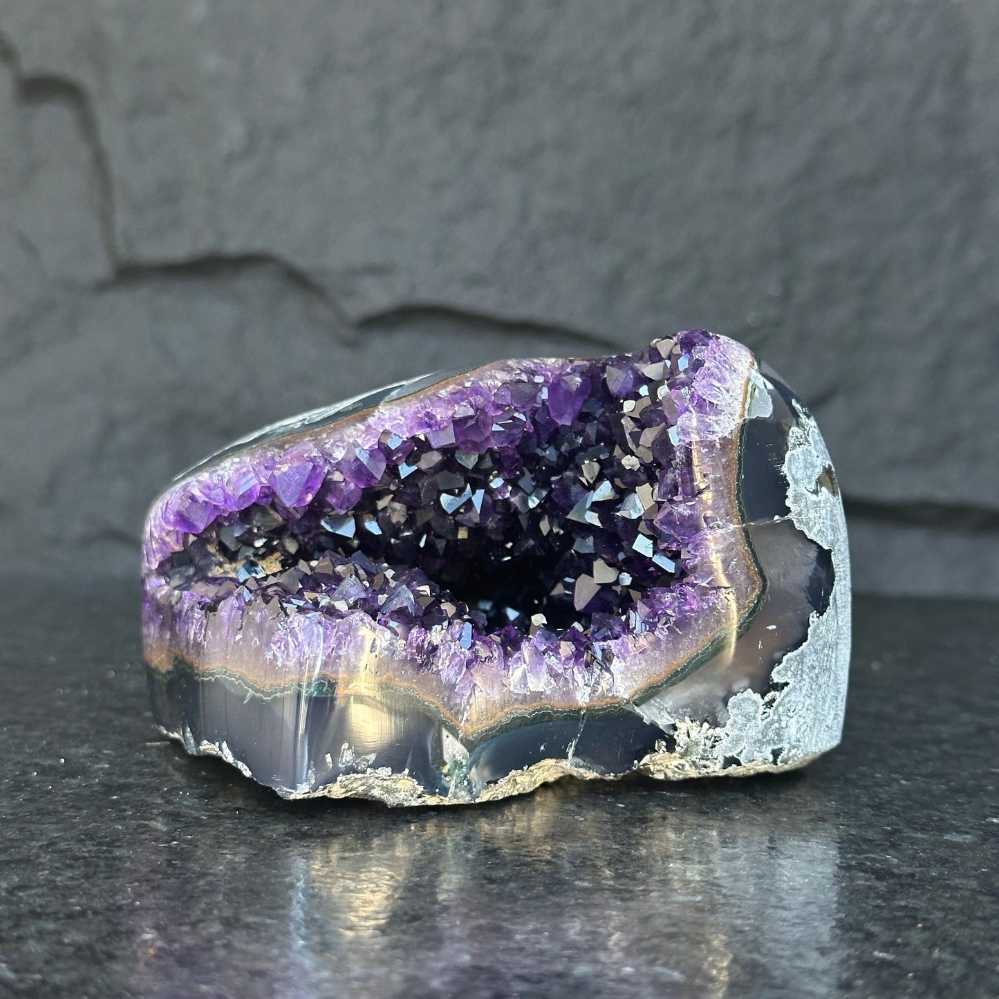 Semi precious stones, natural purple crystal