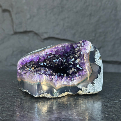 Semi precious stones, natural purple crystal