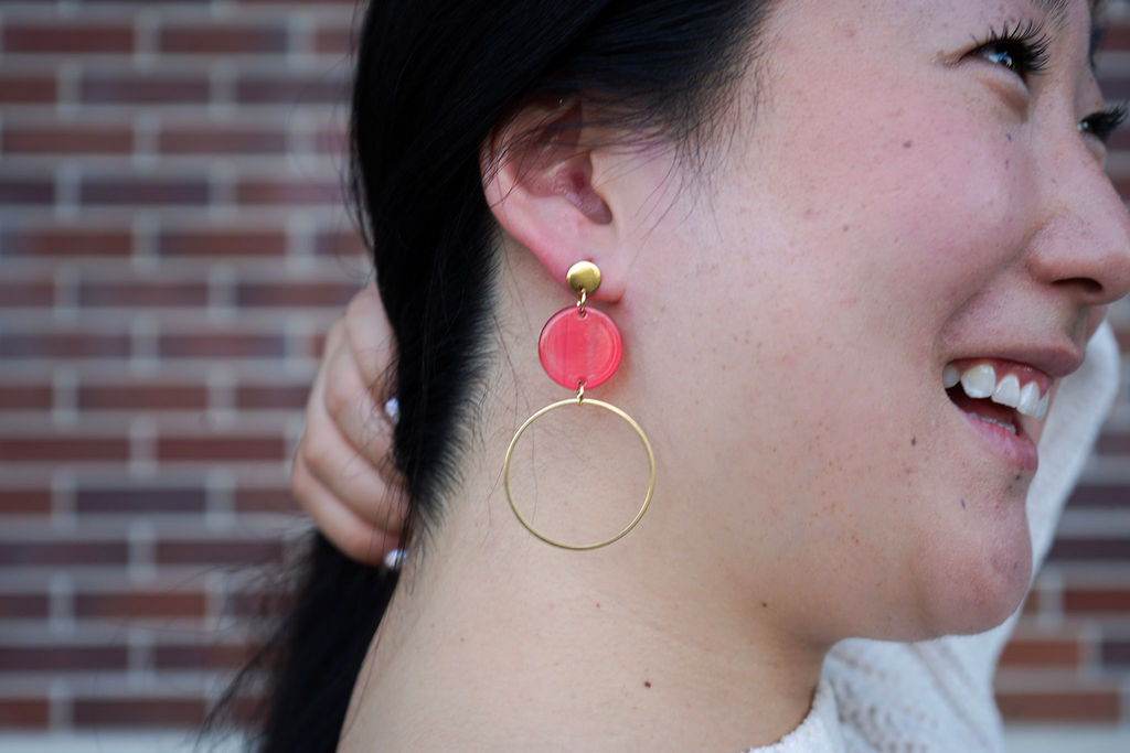 Sadie Earrings - Ruby Red