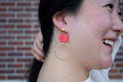 Sadie Earrings - Ruby Red