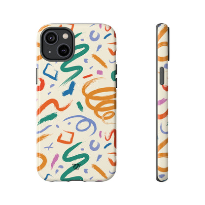 DOODLE BRUSH STROKES | Tough Phone Case