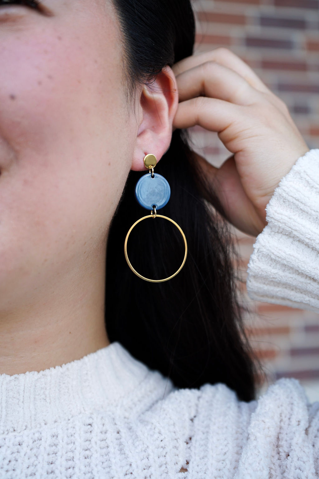 Sadie Earrings - Navy