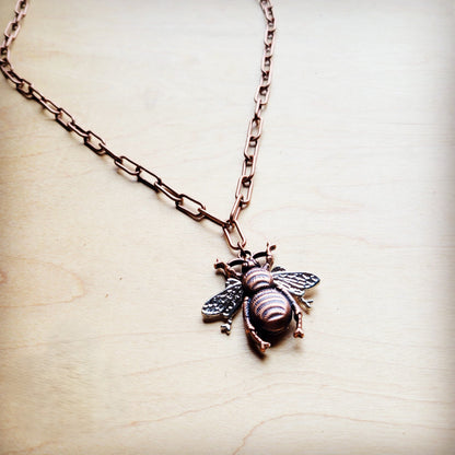 **Antique Layering Necklace w/ Bumble Bee Pendant 258tt