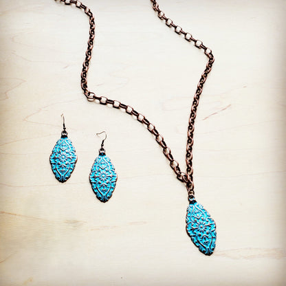 **Antique Layering Necklace w/ Burnished Filigree Pendant 258t