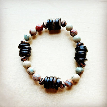 Aqua Terra and Wood Bracelet 239B