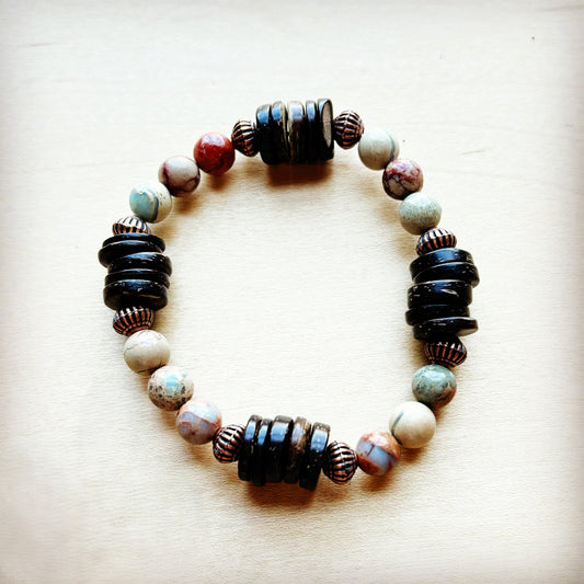 Aqua Terra and Wood Bracelet 239B