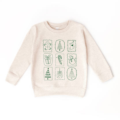 Christmas Stamp Doodles Sweatshirt