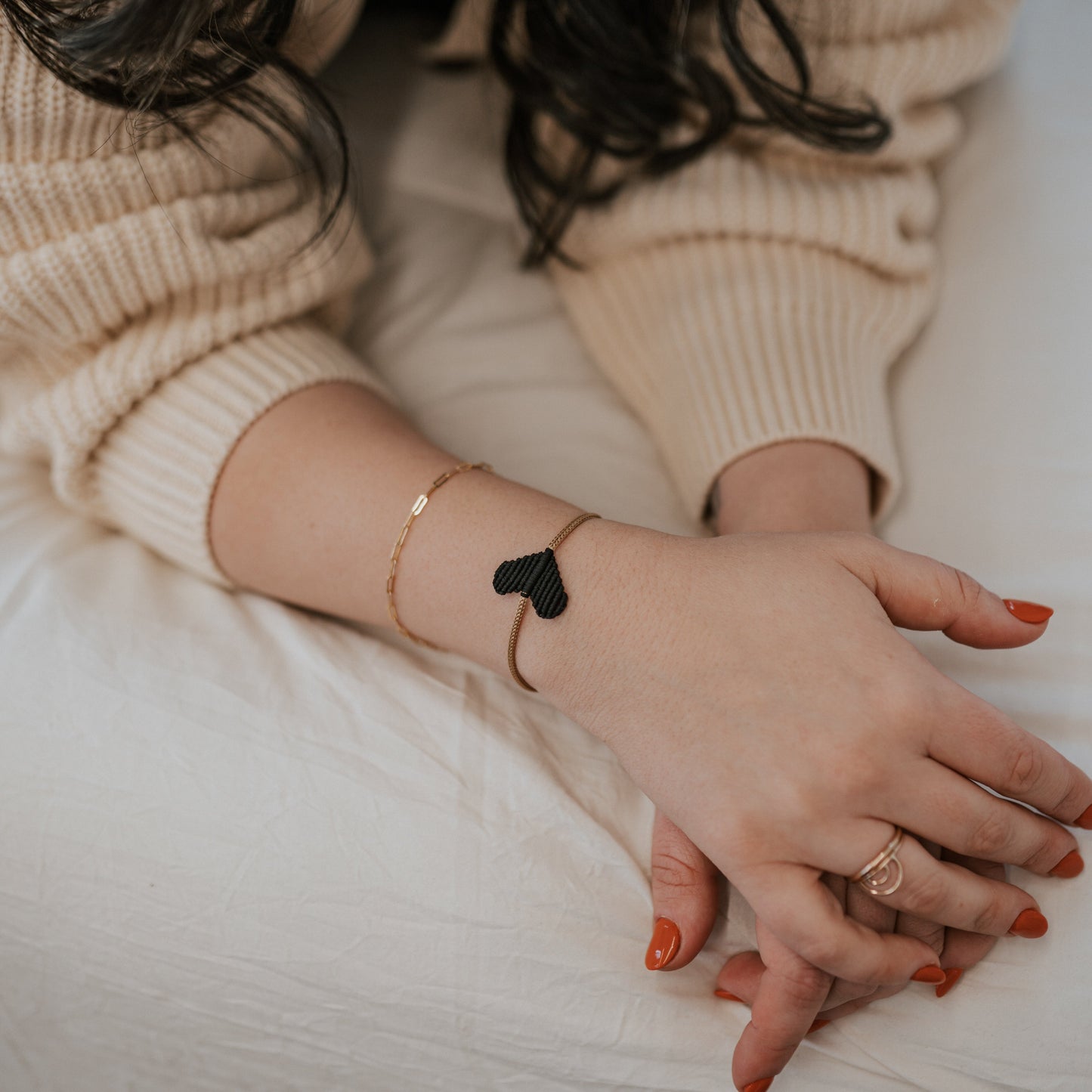 Heart Macrame Adjustable Bracelet
