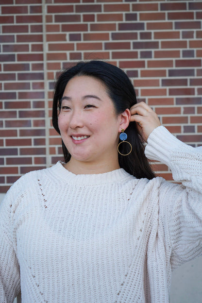 Sadie Earrings - Navy