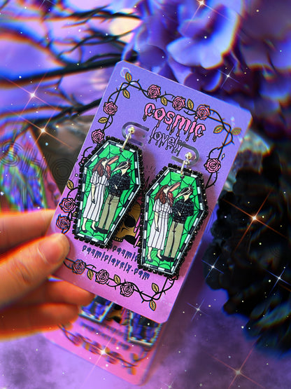 Beetle Coffin Earrings