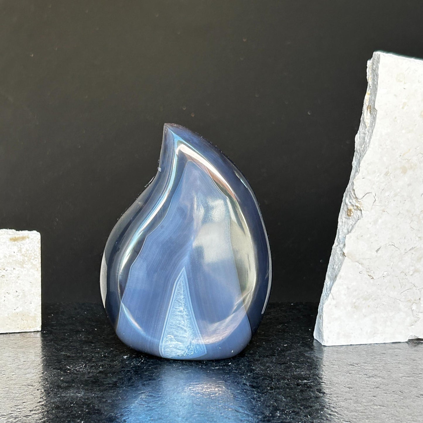 Geode crystal decor, agate flame