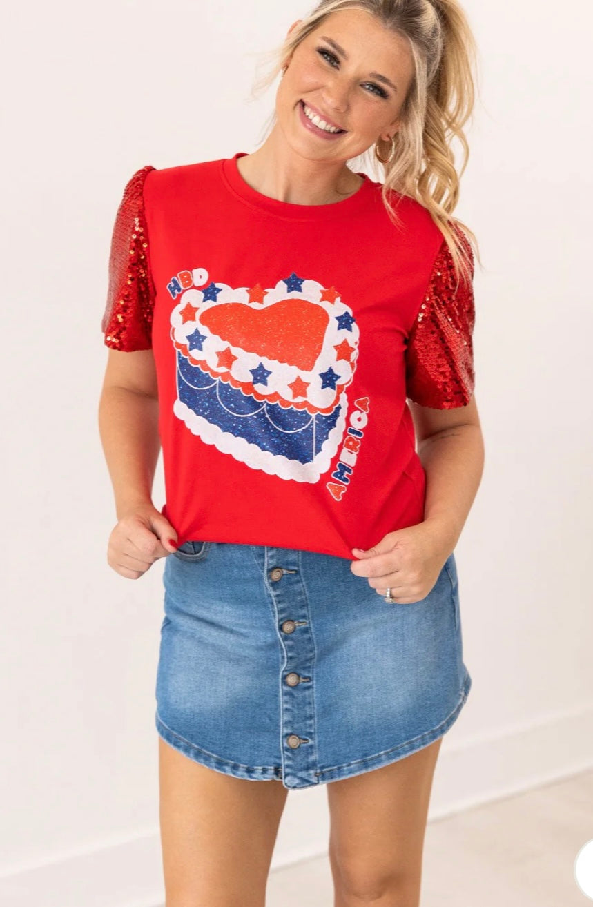 HBD America Princess Top