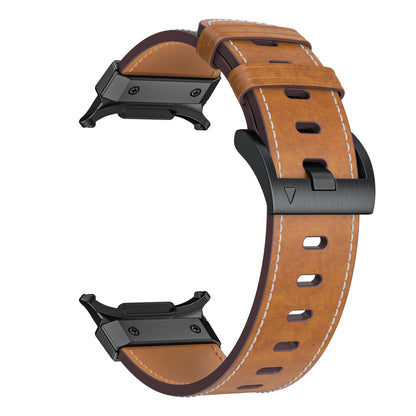 Mecha Bezel Leather Strap for Galaxy Watch 20mm