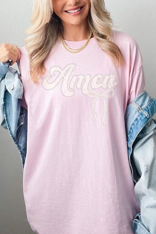 Amen Lace Graphic Plus Heavy Cotton Tee