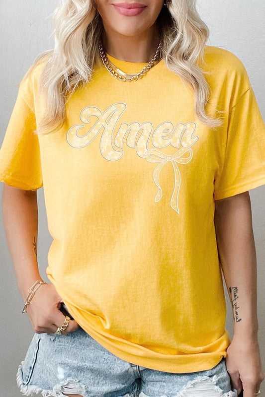 Amen Lace Graphic Plus Heavy Cotton Tee
