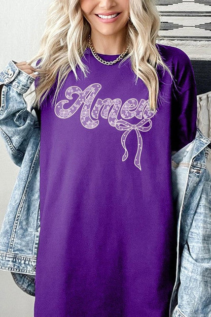 Amen Lace Graphic Plus Heavy Cotton Tee