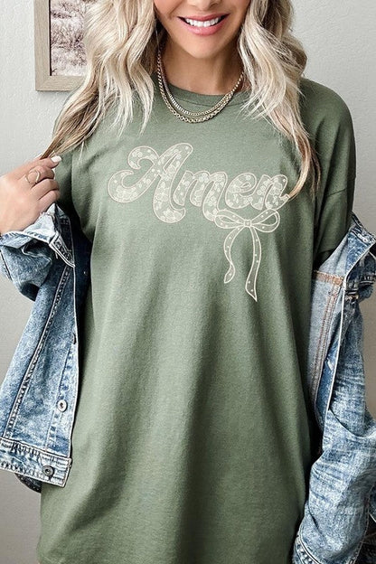 Amen Lace Graphic Plus Heavy Cotton Tee
