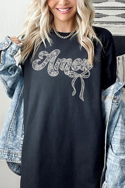 Amen Lace Graphic Plus Heavy Cotton Tee