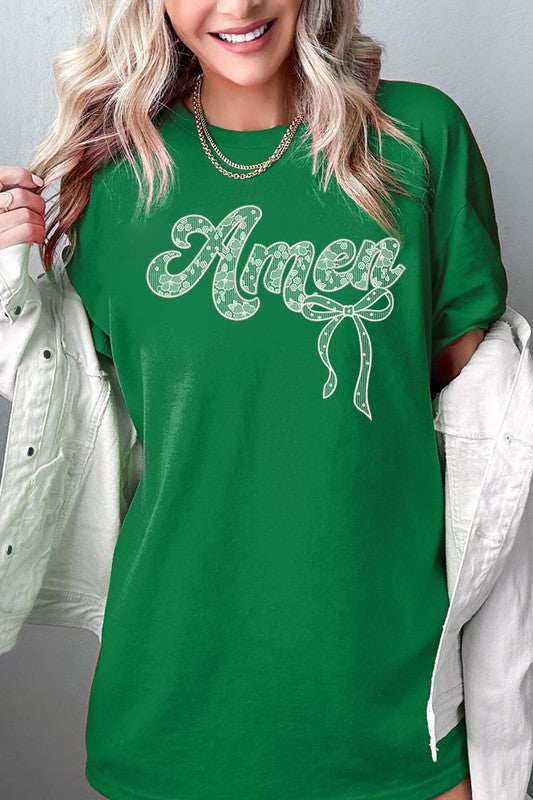 Amen Lace Graphic Plus Heavy Cotton Tee