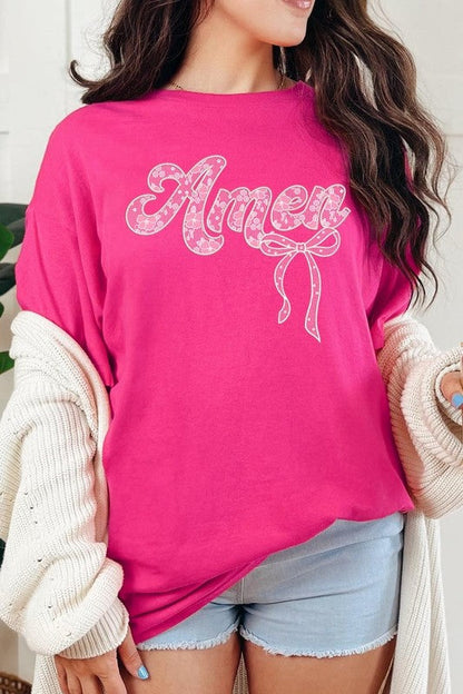 Amen Lace Graphic Plus Heavy Cotton Tee