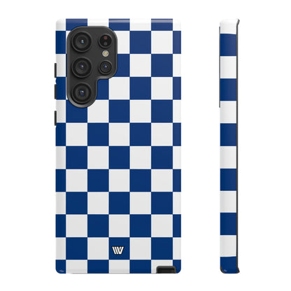 BLUE WHITE CHECKERBOARD | Tough Phone Case