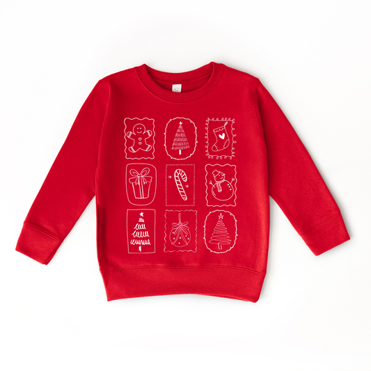 Christmas Stamp Doodles Sweatshirt