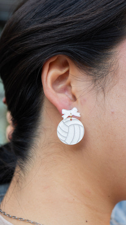 Bow Volleyball Earrings