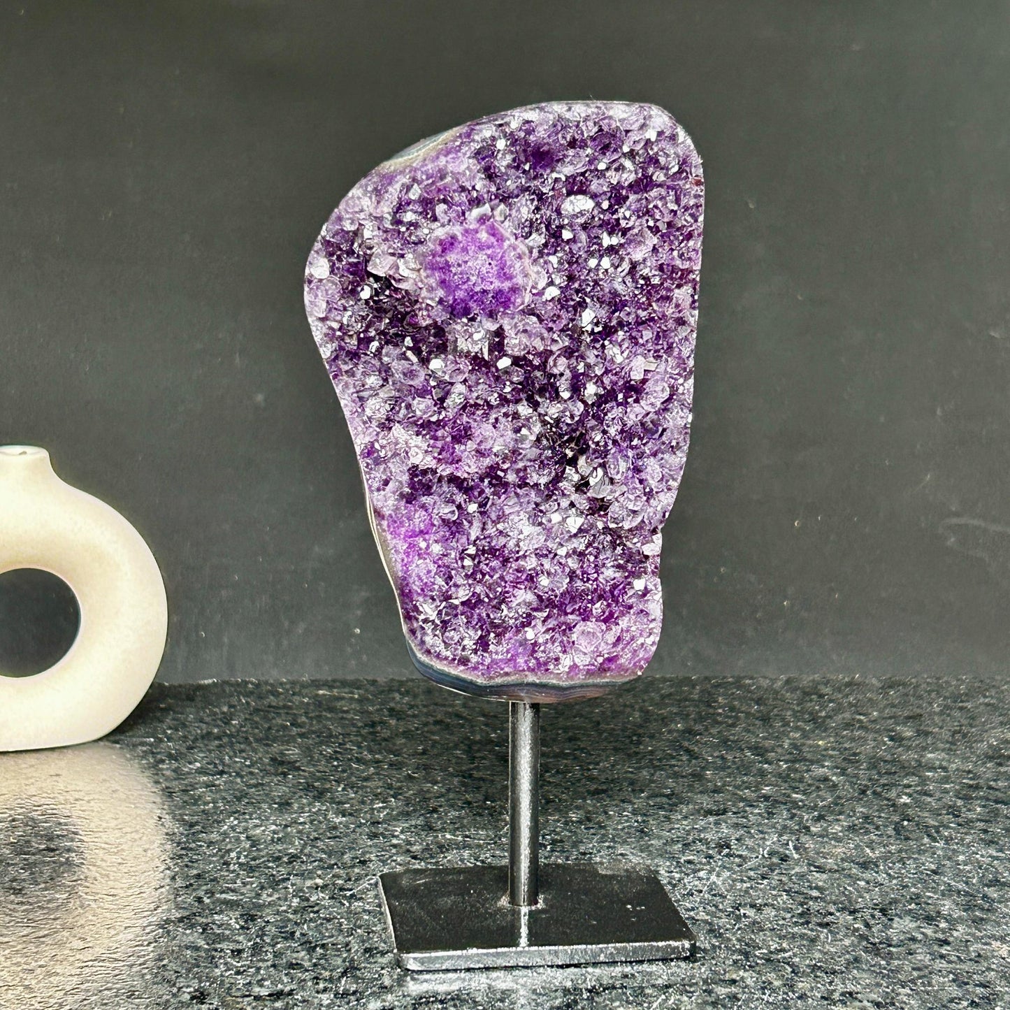 Incredible Crystal with Display Stand, Large Quartz, Amethyst geode on stand