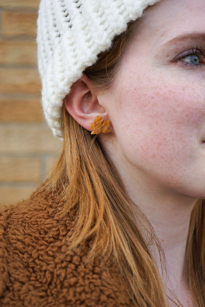 Maple Leaf Studs - Fall Leaves