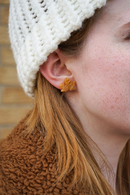 Maple Leaf Studs - Fall Leaves