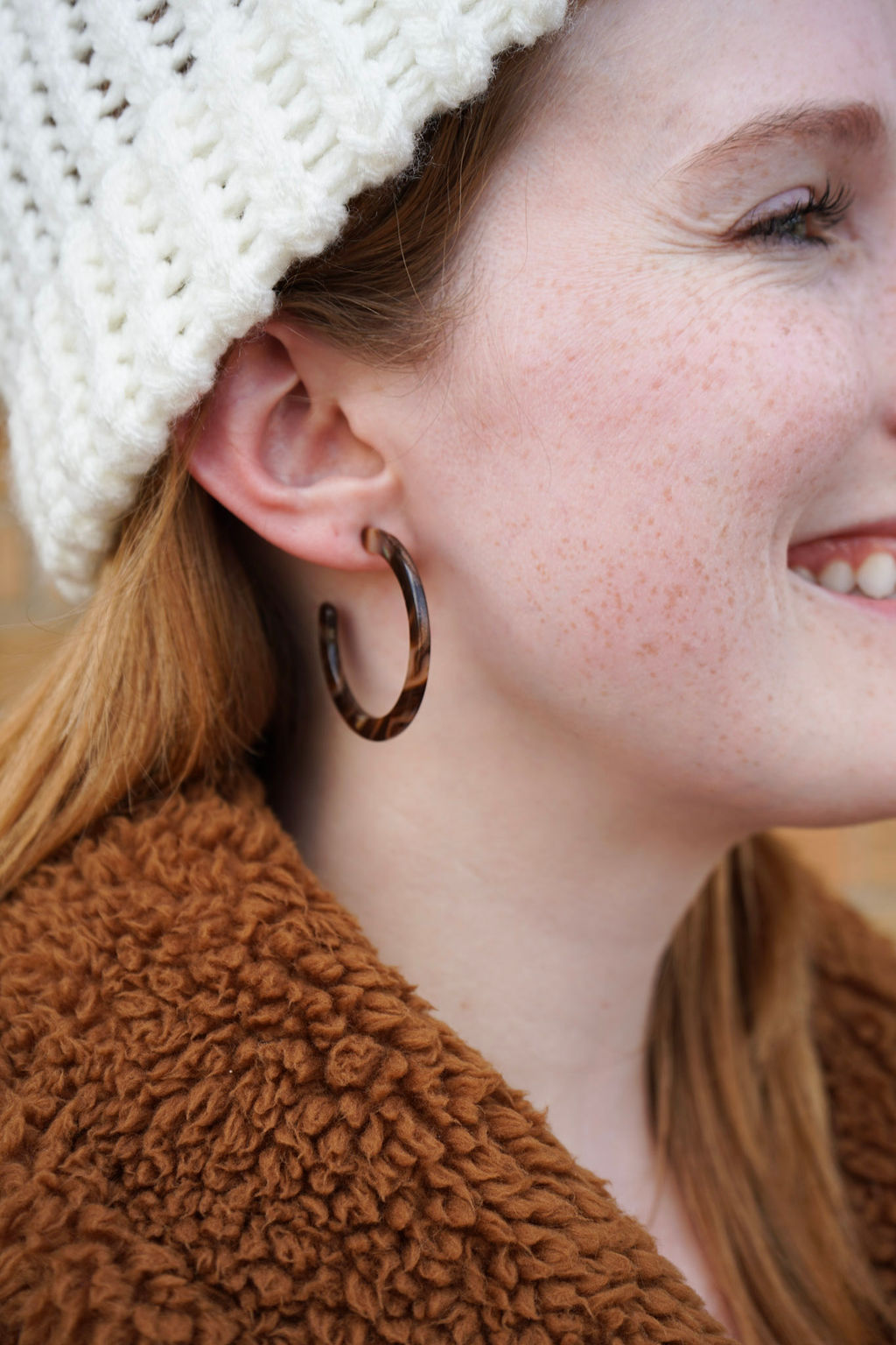 Camy Hoops - Coffee Shimmer