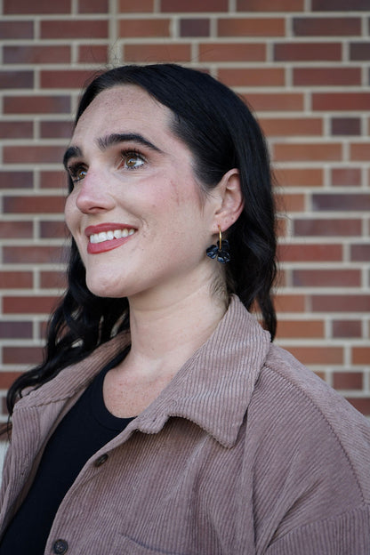 Magnolia Hoops - Black