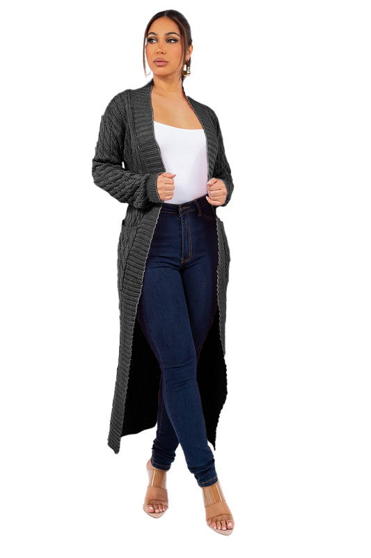 WOMEN FASHION LONG MAXI SWEATER CARDIGAN