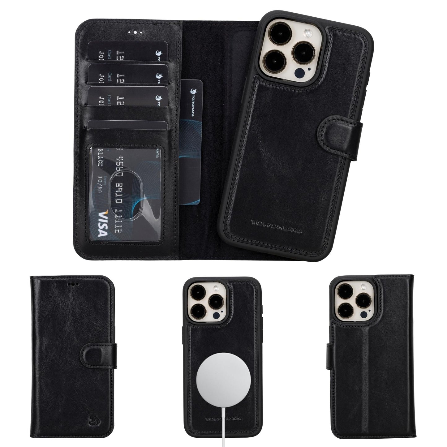 Casper iPhone 14 Series Detachable Leather Wallet Case