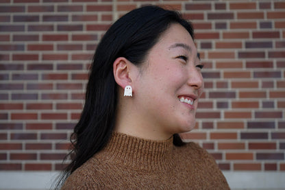 Ghost Studs - Light Pink Shimmer