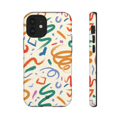 DOODLE BRUSH STROKES | Tough Phone Case