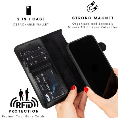 Casper iPhone 14 Series Detachable Leather Wallet Case