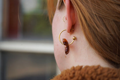 Magnolia Hoops - Amber